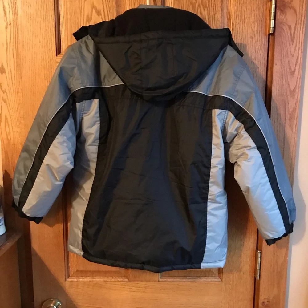 Climate Concepts Black and Gray fleece lined hooded Jacket M 8 - Picture 2 of 5